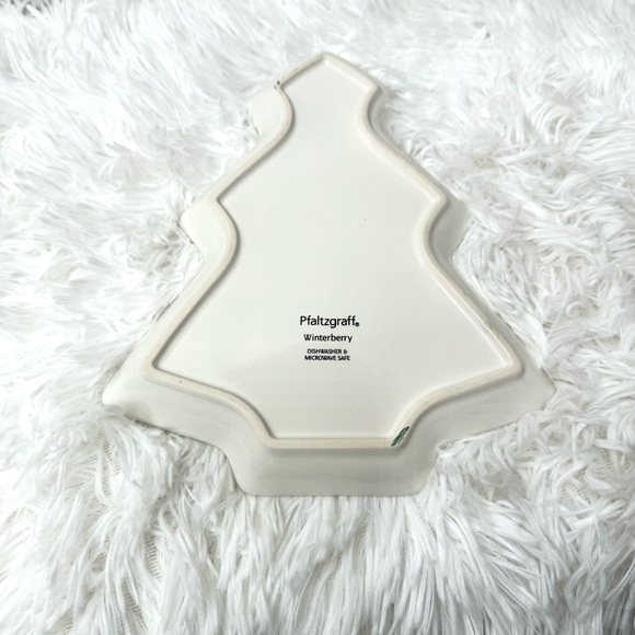 Pfaltzgraff Winterberry Hope Christmas Tree Plate Candy Dish Collectible Decor - Picture 4 of 6